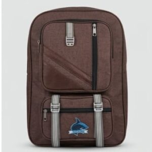 Shark Edition 32L Casual Denim Backpack – Rustic Eartho Brown (School, College & Urban Travel)