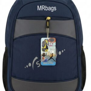 32L Premium Laptop Backpack – Classic Navy Blue & Grey (School, College & Office)