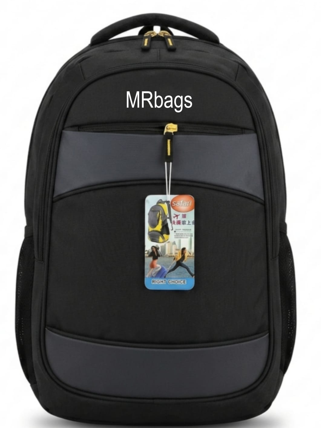32L Premium Laptop Backpack – Classic Jet Black & Grey (School, College & Office)