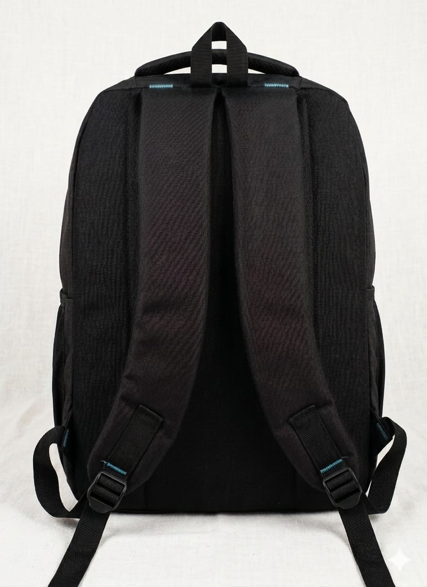 32L Premium Laptop Backpack – Classic Jet Black & Grey (School, College & Office) - Image 3