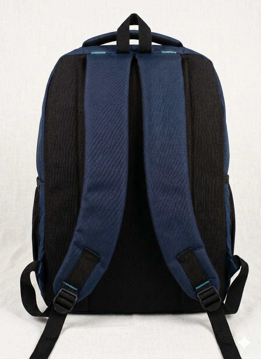 32L Premium Laptop Backpack – Classic Navy Blue & Grey (School, College & Office) - Image 4