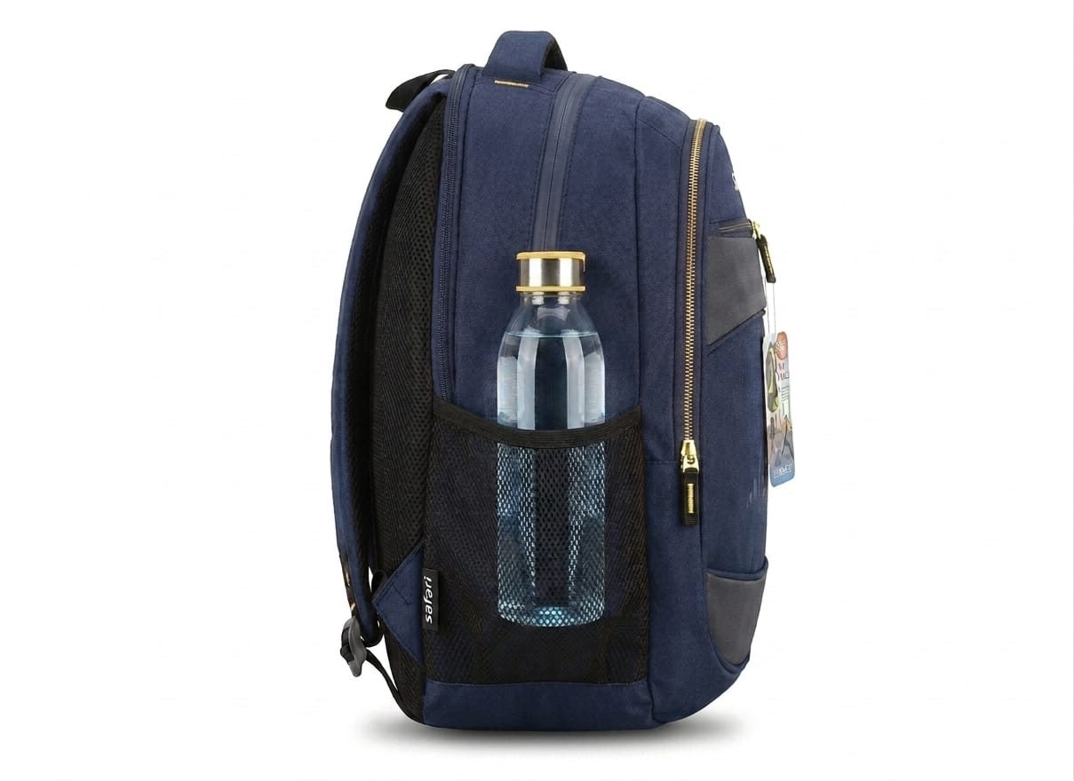 32L Premium Laptop Backpack – Classic Navy Blue & Grey (School, College & Office) - Image 5