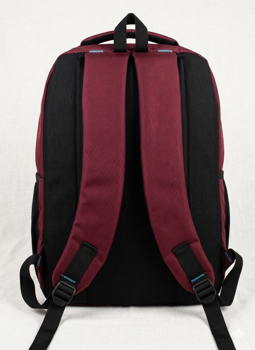 32L Premium Laptop Backpack – Maroon & Grey (School, College & Office) - Image 4