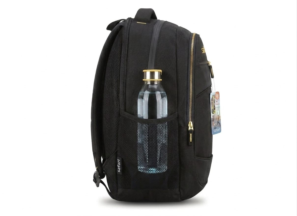 32L Premium Laptop Backpack – Classic Jet Black & Grey (School, College & Office) - Image 4