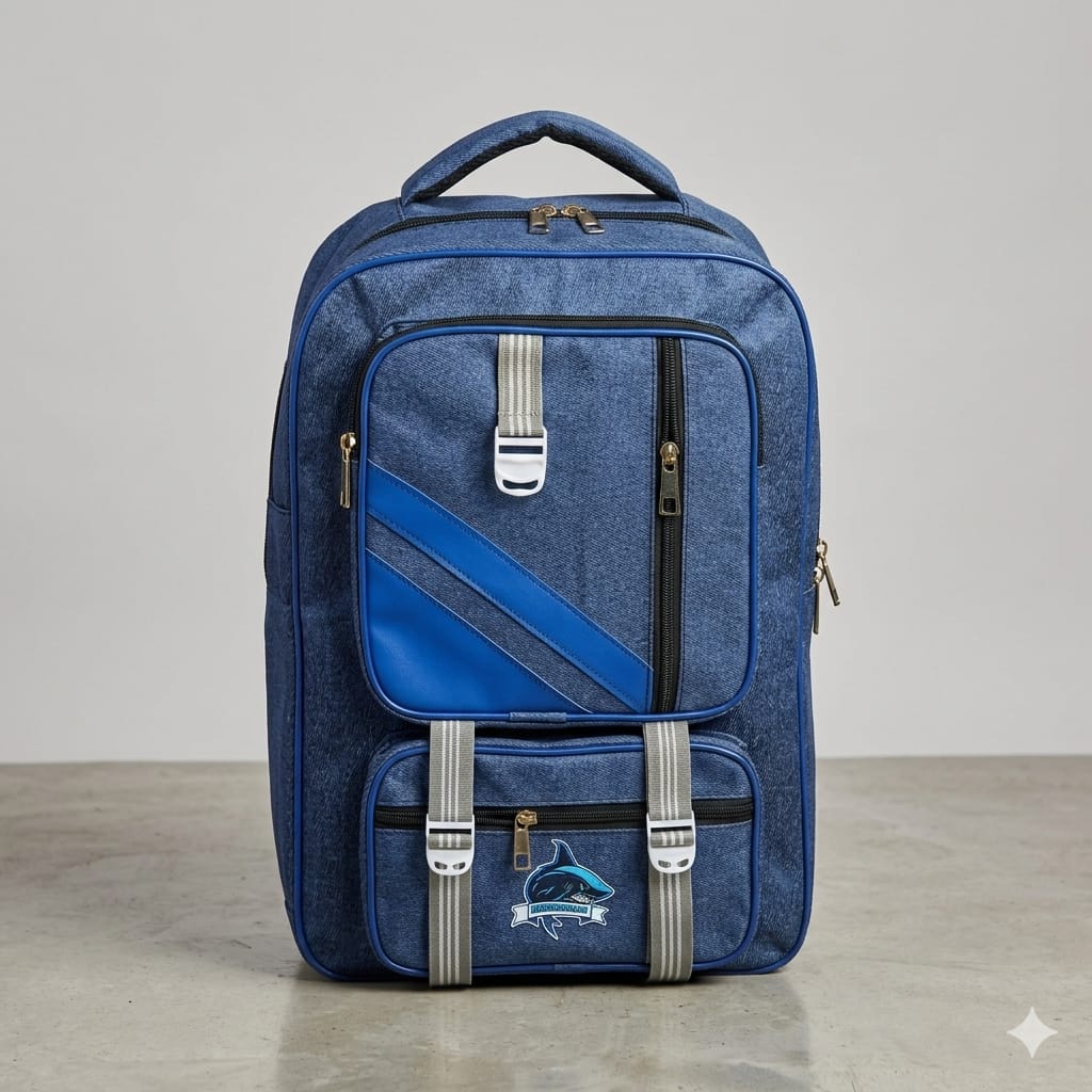 Blue Jeans Fabric Laptop Bag